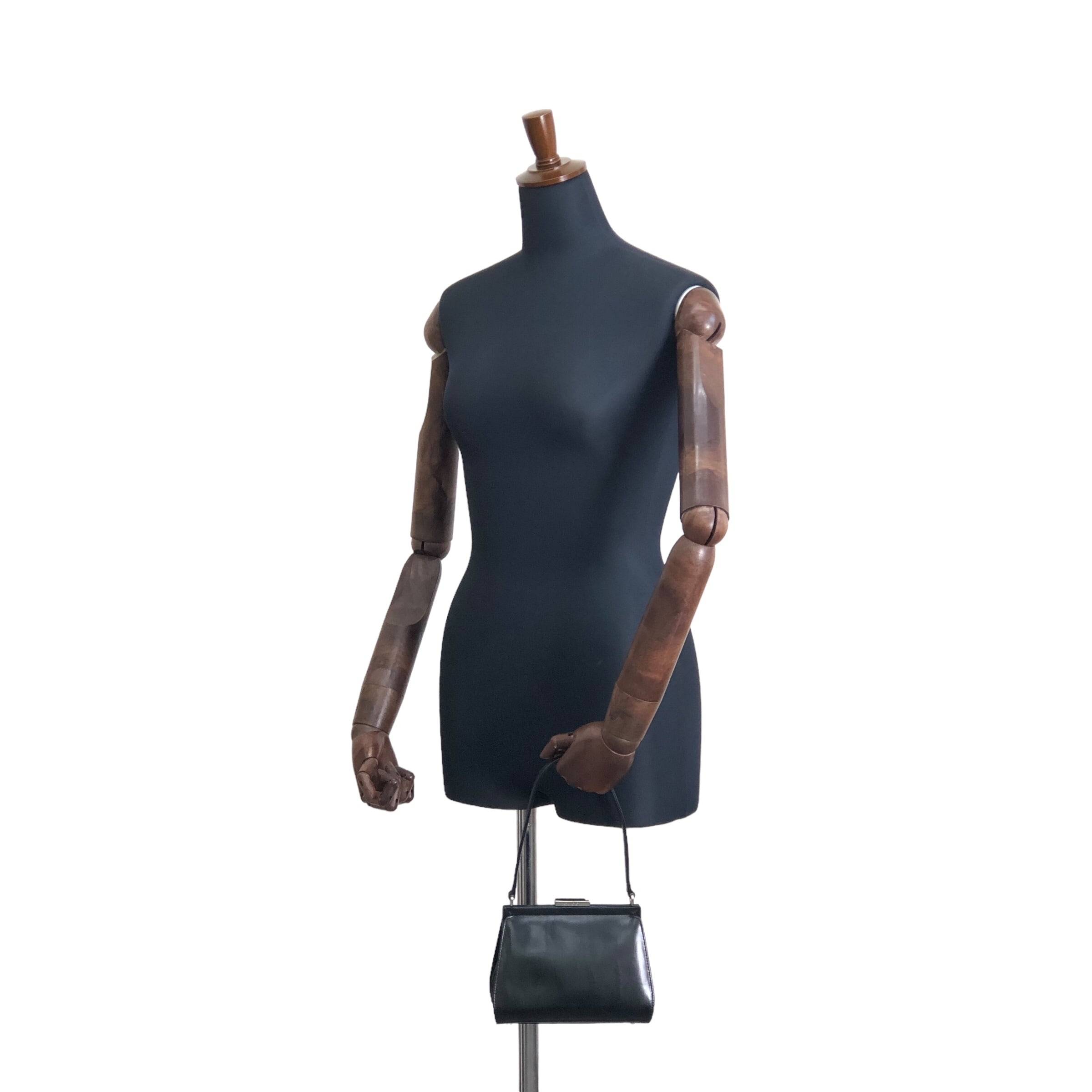 GUCCI グッチ ハンドバッグ ブラック がま口 レザー ミニバッグ