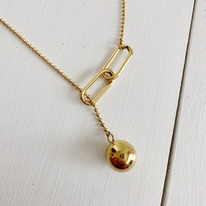 【サージカルステンレス】BALL SWAY NECKLACE