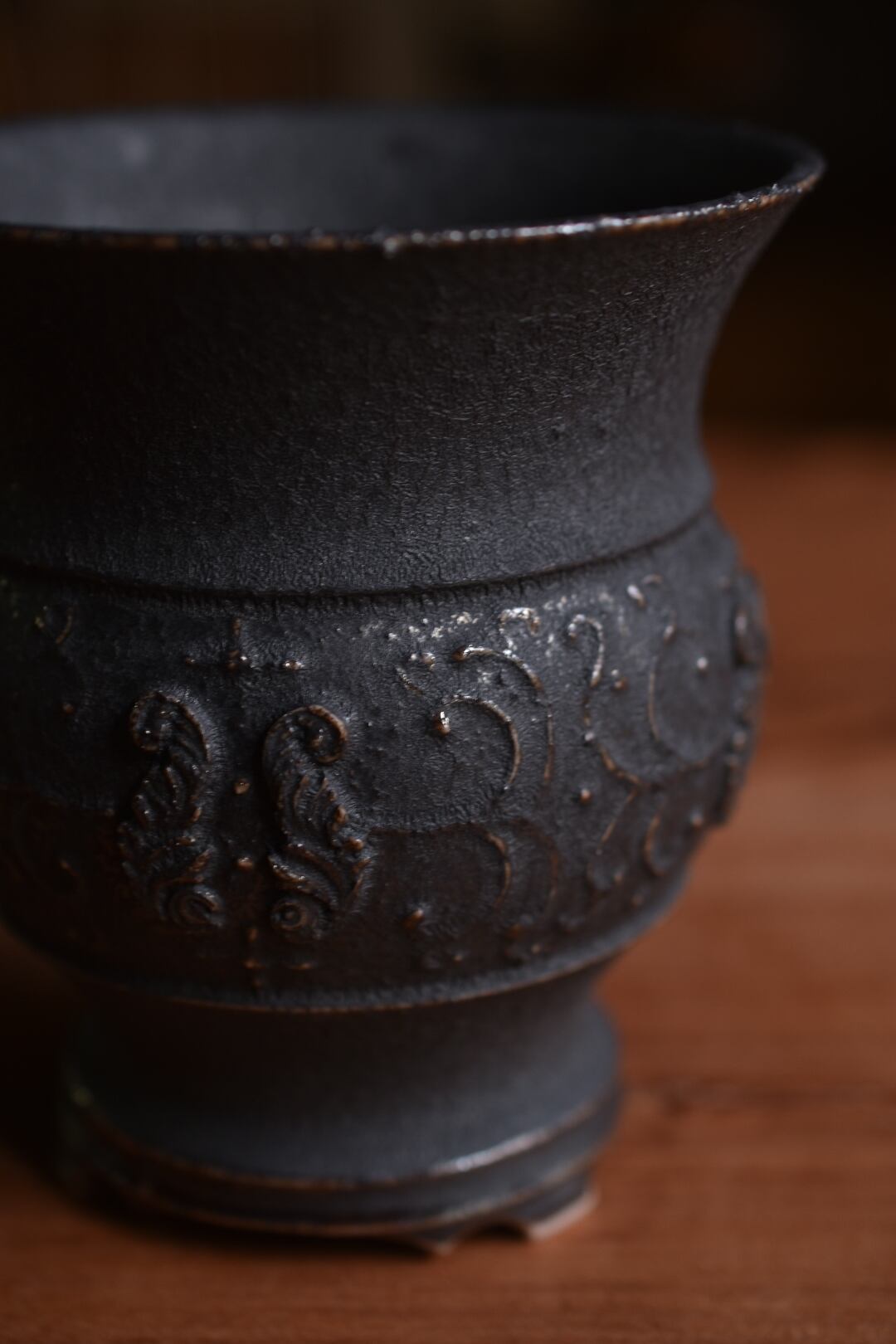 漣釉ゴシックレリーフ鉢34 | ひがしやま荘