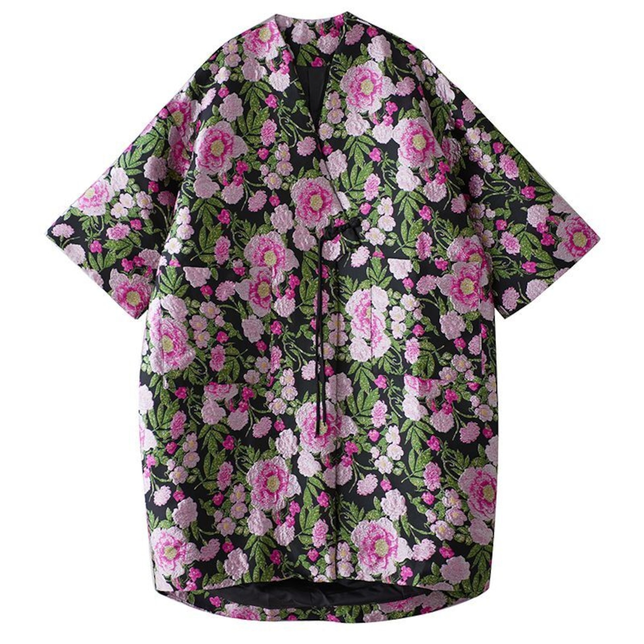 花柄 ジャガード コート 00321