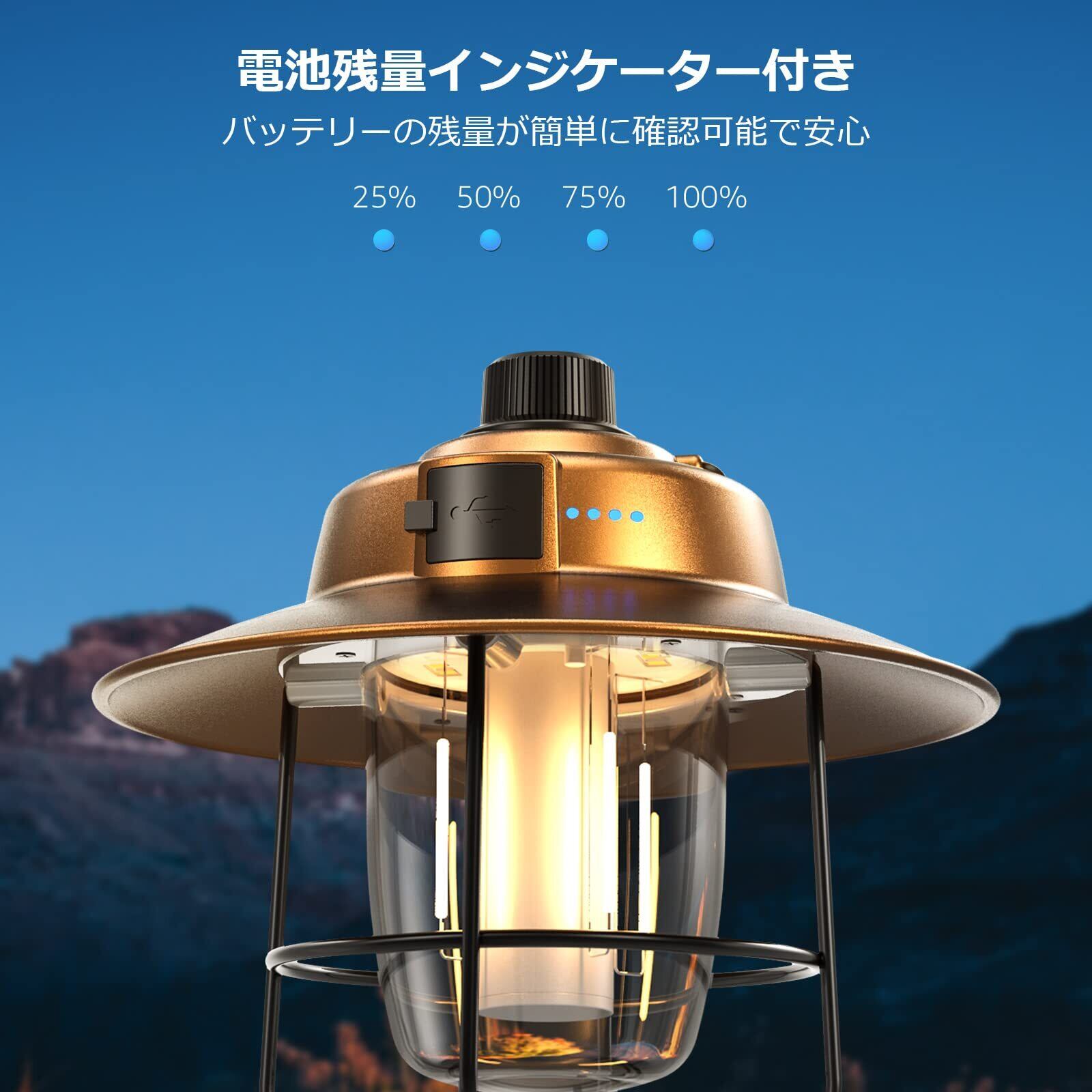 Lepro ランタン USB充電式 レトロ LEDランタン おしゃれ キャンプ