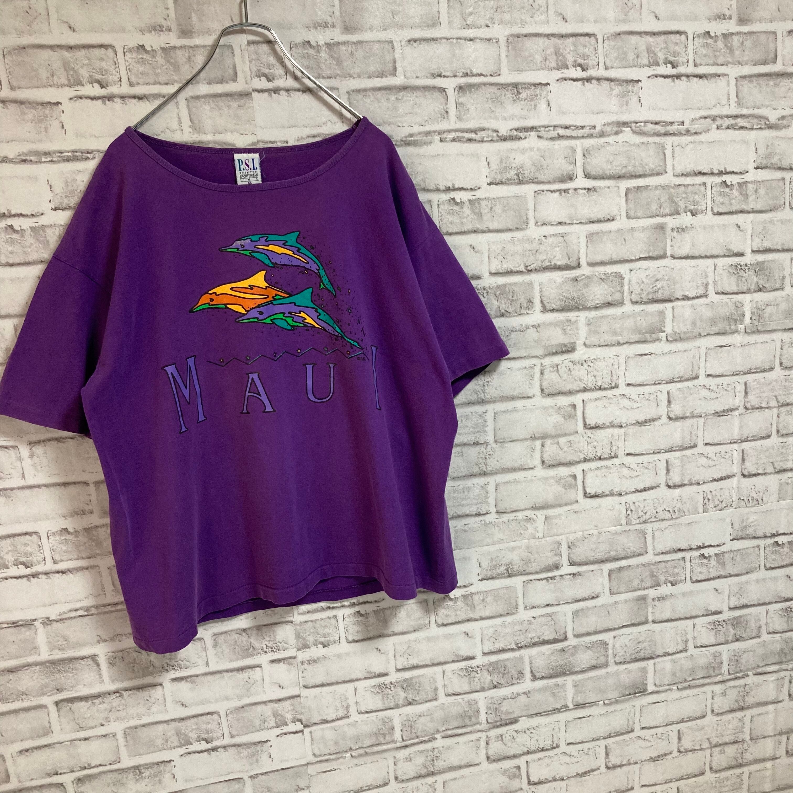 P.S.I】S/S Tee L 90s Made in USA vintage Art Tee souvenir “MAUI ...