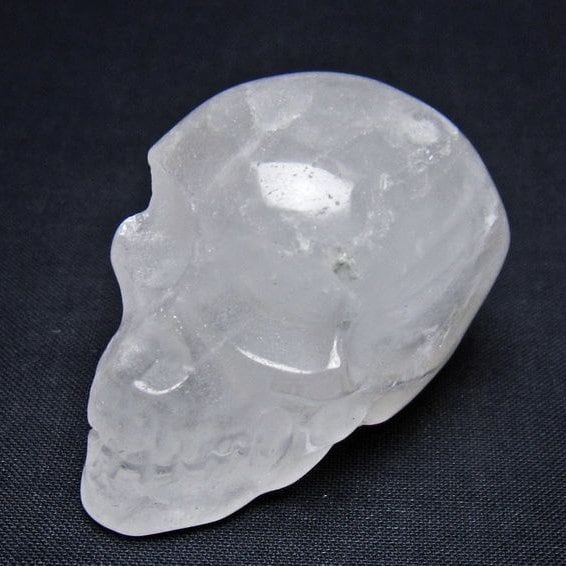 水晶 ドクロ スカル 置物 一点物 145-1796