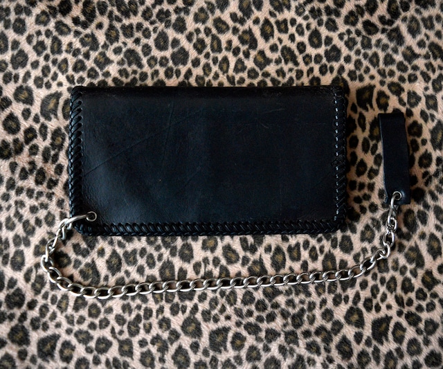 70s VINTAGE LEATHER BIKER WALLET