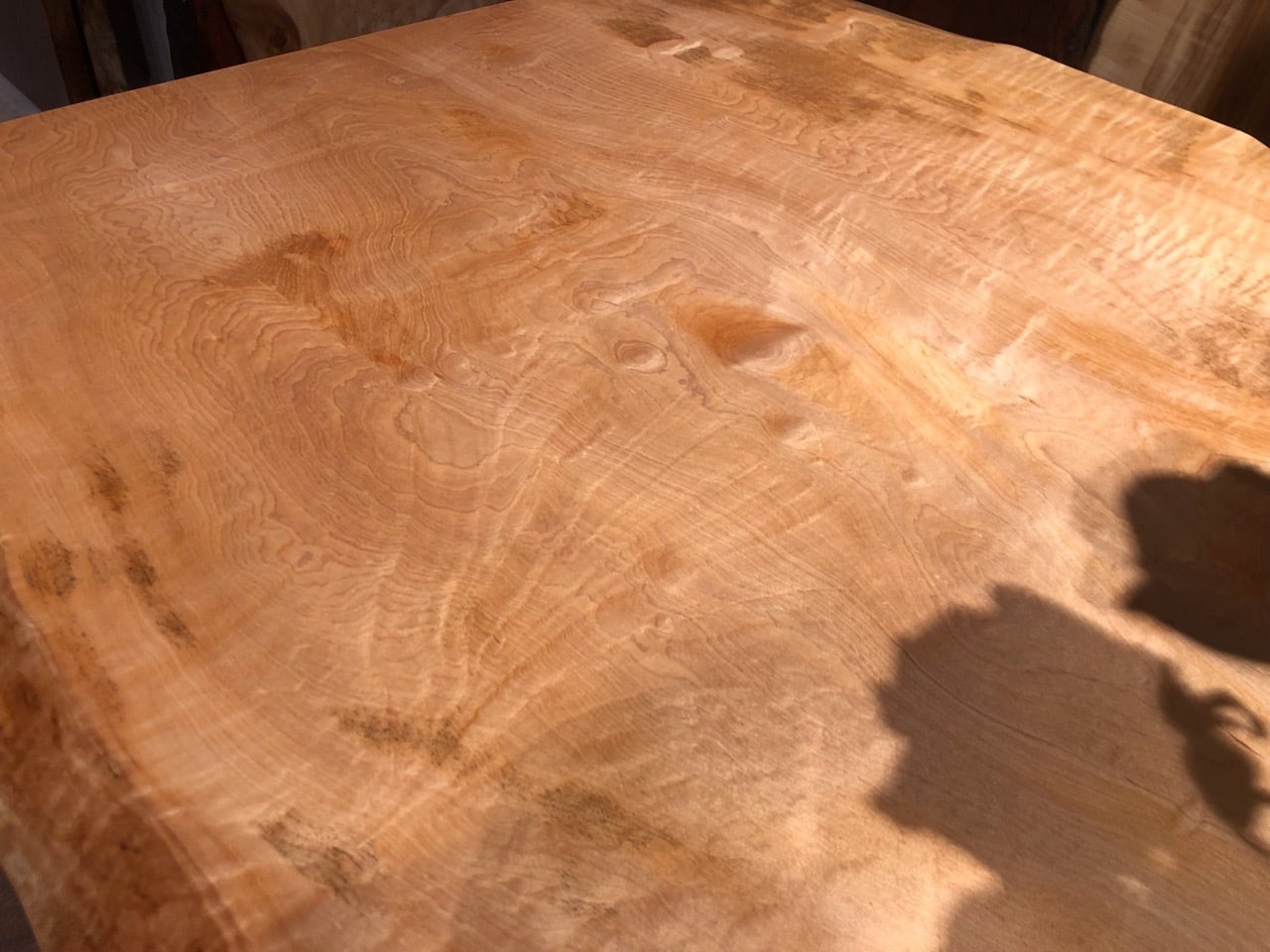 玉杢】栃（トチ）_1500×600-750-680×46_横浜元町店_テーブル天板/一枚