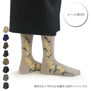 Ande アンデ ハイゲージ ハイソックス Ande 日本製 レディース ソックス 靴下 足元 おしゃれ 雑貨 かわいい おしゃれ オシャレ 花柄 幾何学 ラッピング ギフト プレゼント プチギフト シリーズ Maison Blanche メゾンブランシュ