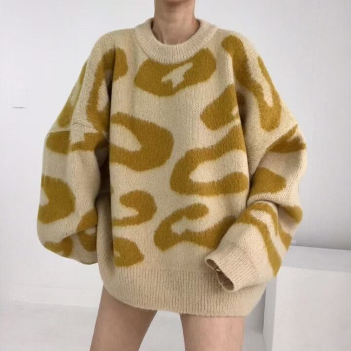 ヒョウ柄ニット　AJ1079-K01