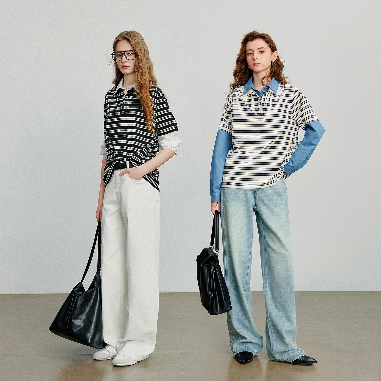 Striped Patchwork Pullover Shirt / ストライプ パッチワーク プルオーバー シャツ