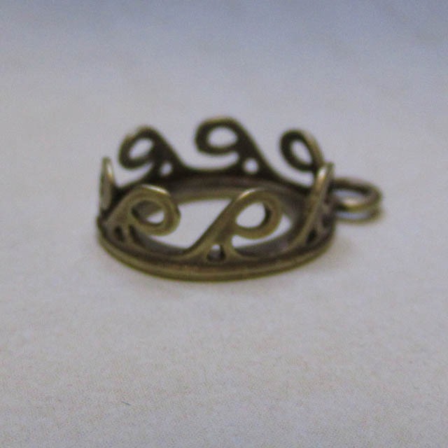 12×10㎜ ウェーブエッジ オーバル セッティング 金古美