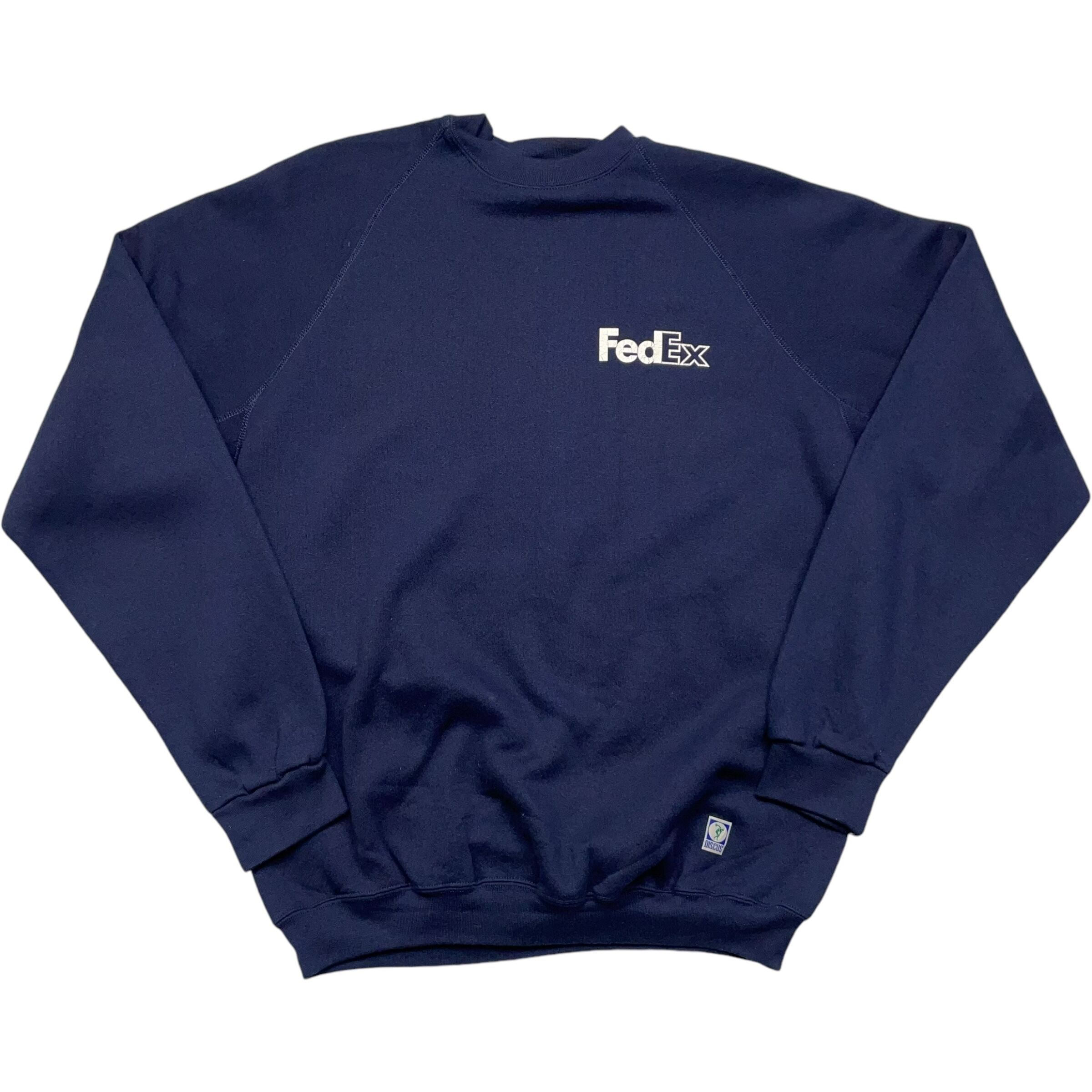 《XL》DISCUS ATHLETIC ディスカスアスレチック 企業ロゴ プリント スウェット USA製 90年代 vintage ネイビー no.4647