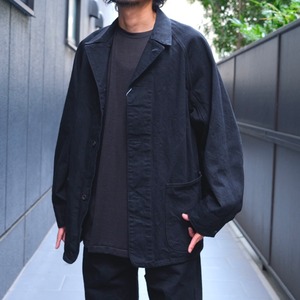 COMOLI(コモリ) / ブラックデニムワークジャケット - BLACK-(C03-01002)