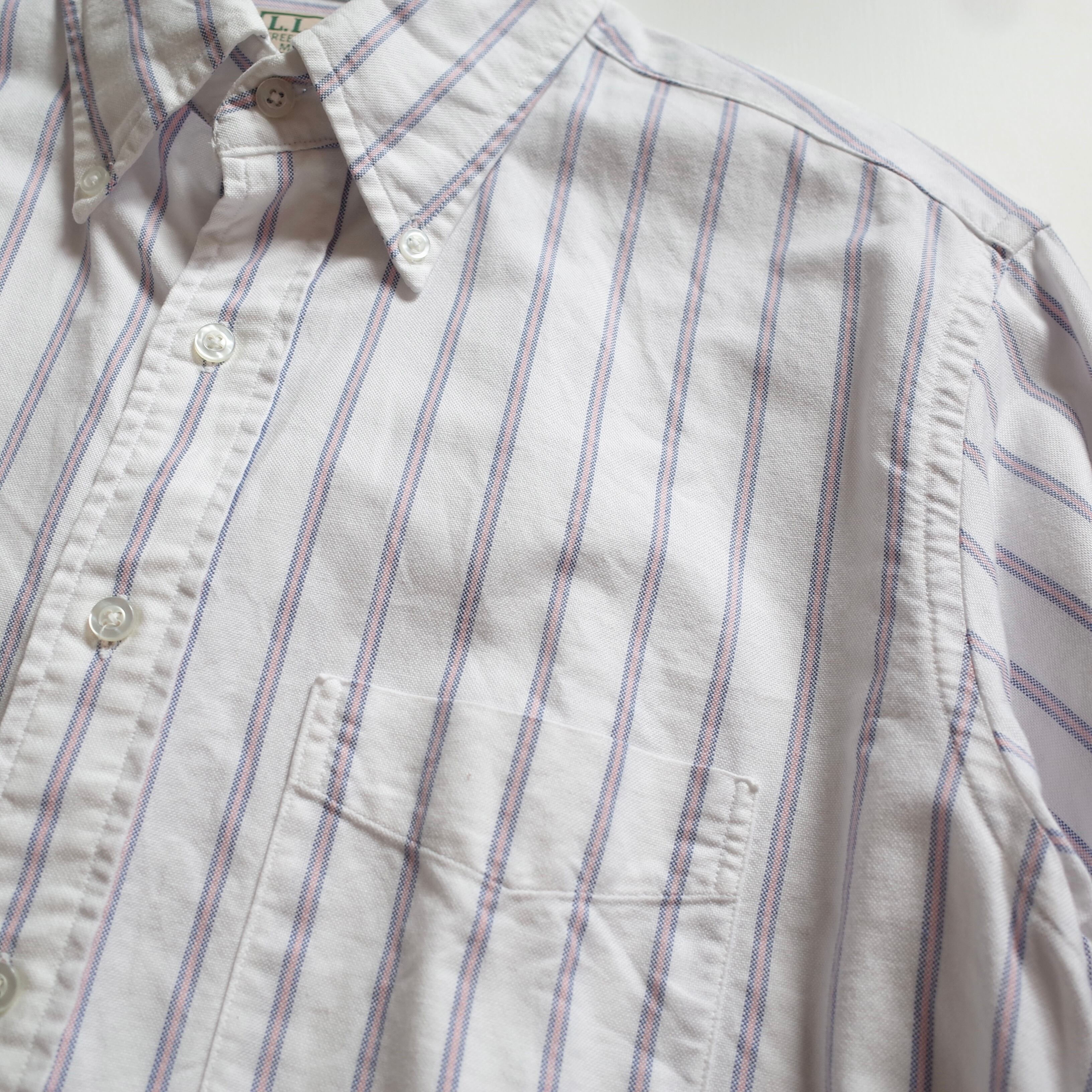 80-90s L.L.Bean OX B.D stripe shirt