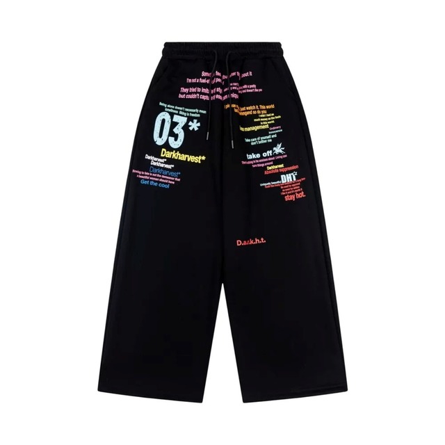 カラフルレタリングボリュームスウェットパンツ 3col   R02589