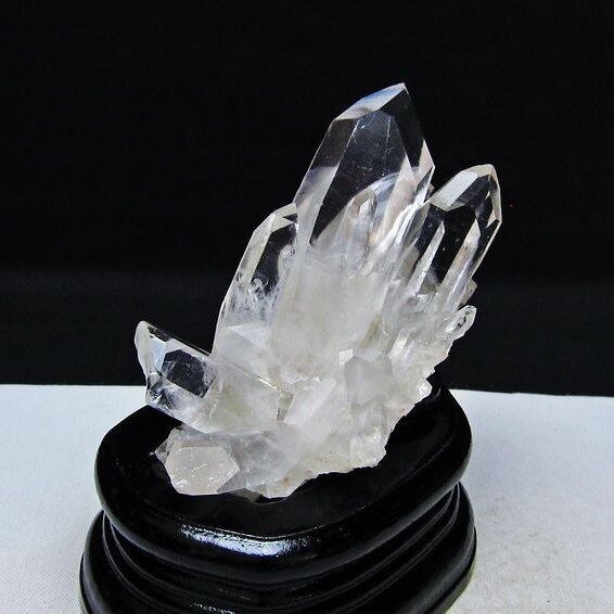水晶 クラスター マダガスカル産 台座付属 水晶 原石 一点物 182-9412