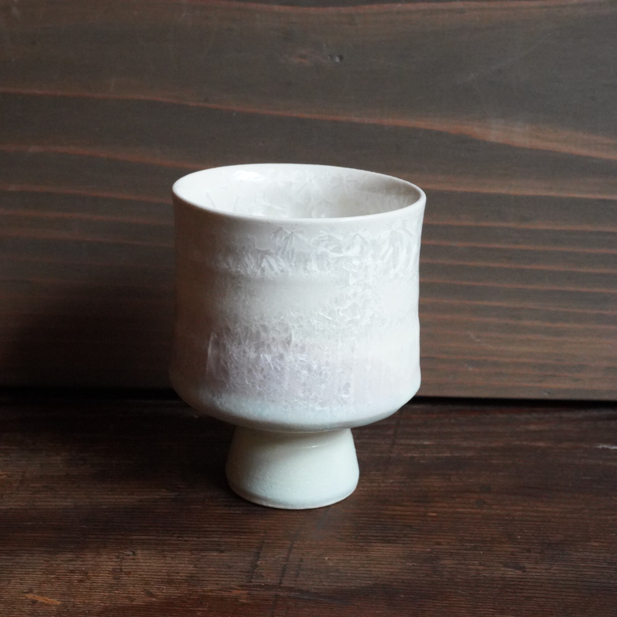 【大雪窯 板東光太郎】雪結晶釉ワインカップ 5-A
