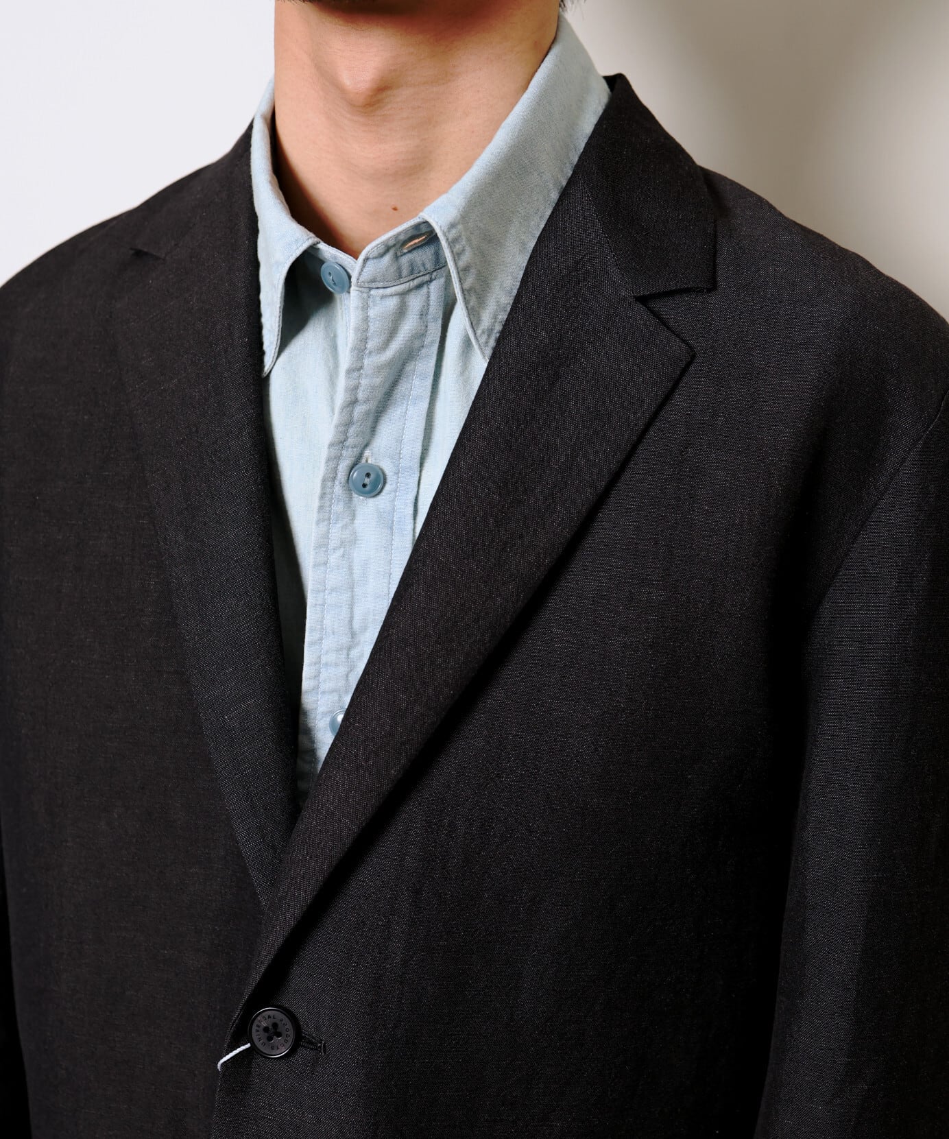 UNIVERSAL PRODUCTS. / 261-60404 WOOL LINEN 2B JACKET (CHARCOAL