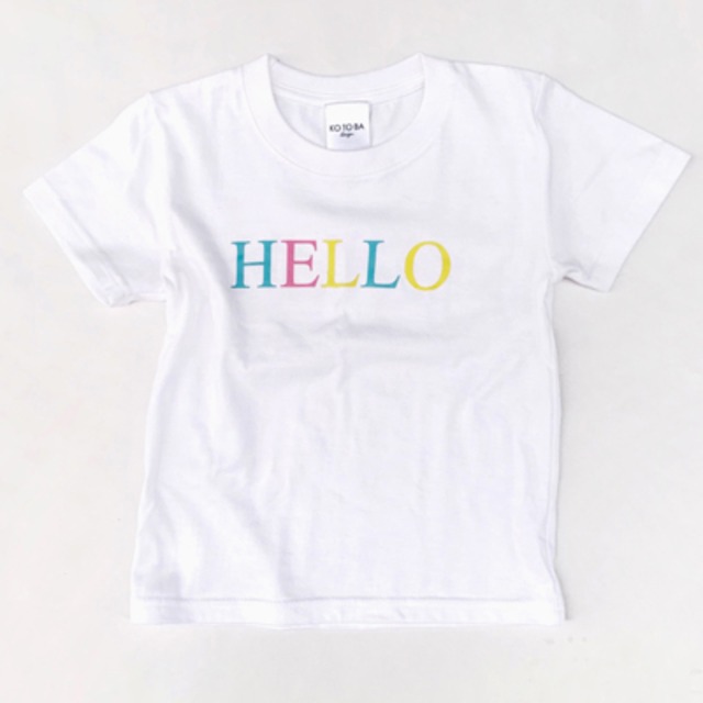 KID'S T 【HELLO】color  White
