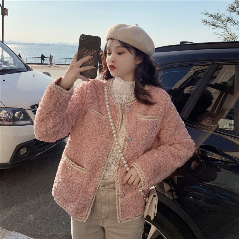 ジャケット オータムウィンターウールルーズトップス ストリート 秋物 冬物 1号婦人7534053388