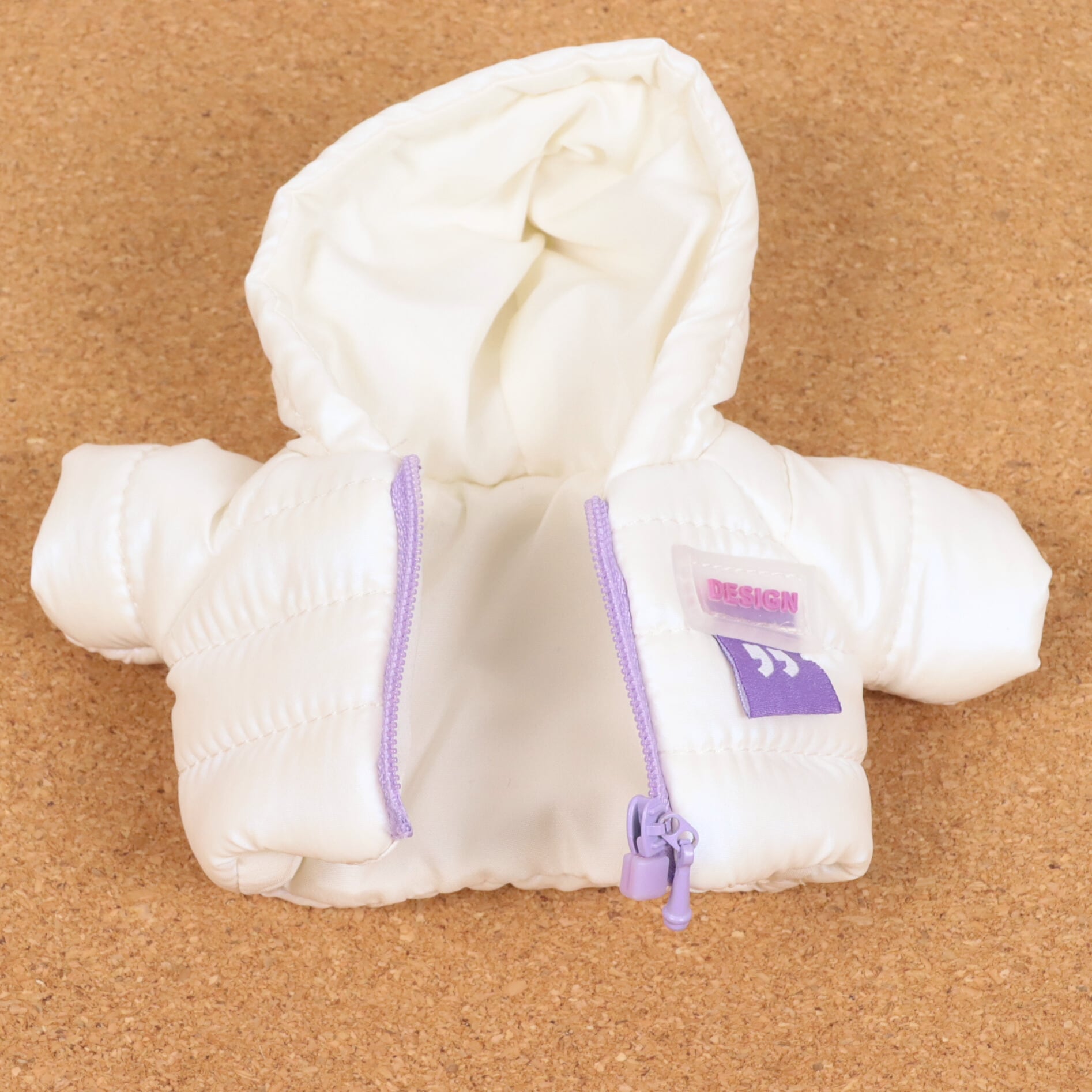 フード付き ダウン メタリック オーロラ 約10～15cm用 03010042 ぬい服