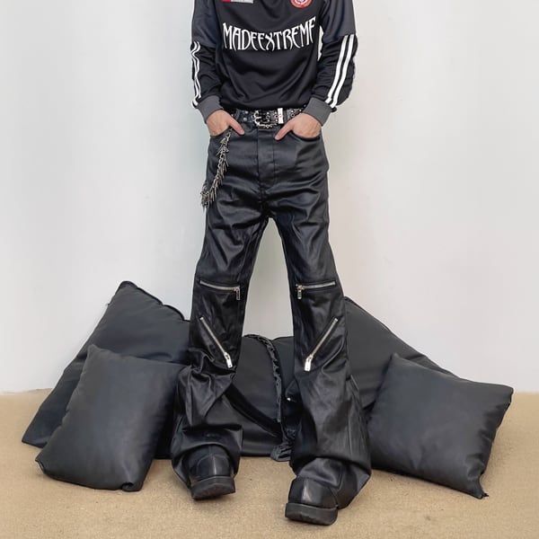 マルチジッパーコーティングフレアデニム(ruf_02558)