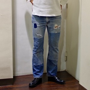The One and Only / 1990s Levi's 517 Real Damaged Denim / Ripped Jeans / 90年代 一点物 517