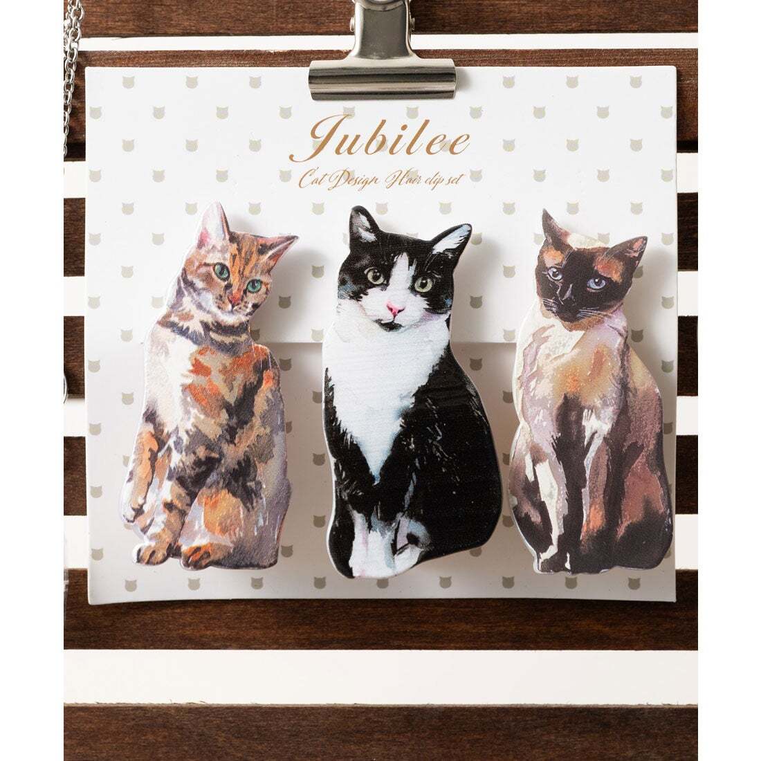 ネコ/にゃんこ猫モチーフのヘアクリップ3点セット/送料220円〜C0pernicus