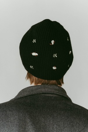 【Knuth Marf】K motif beanie/black