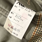 90s GIVENCHY ジバンシィ チェック ウール テーラードジャケット 96-86-170/メンズ 背抜き ビンテージ