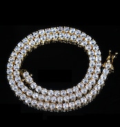 【Ice82】Tennis Chain Necklace【Moissanite/4mm】