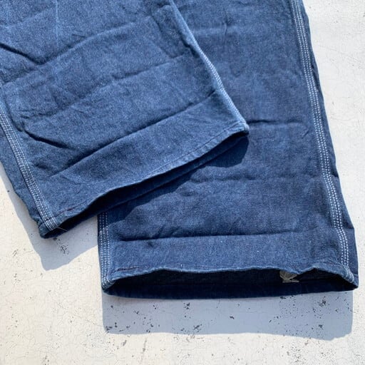 70's Carhartt カーハート デニムオーバーオール プリントタグ 濃紺