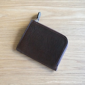 L型財布 "Leatus" ・ブラウン×クリームイエロー