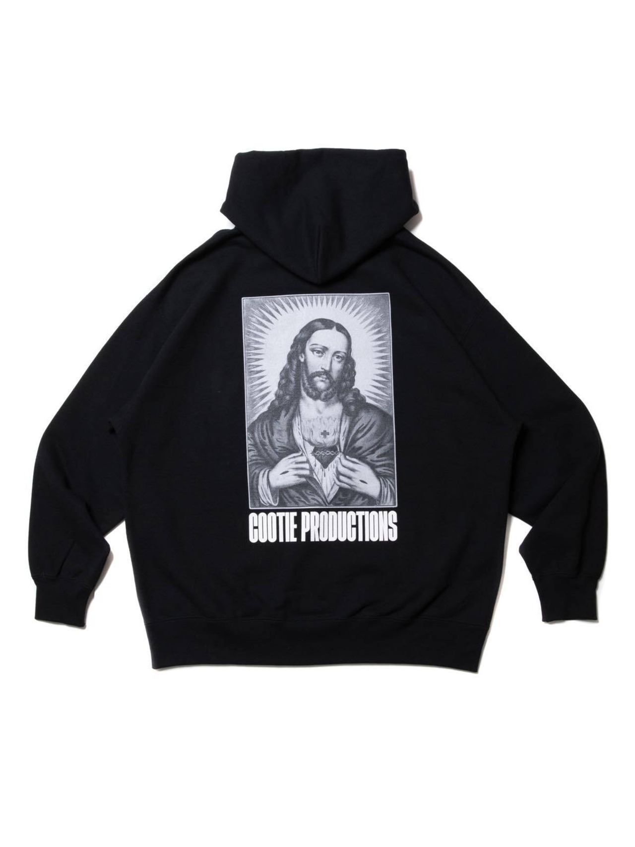 Print Sweat Hoodie (JESUS) - Black -