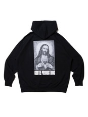 Print Sweat Hoodie (JESUS) - Black -