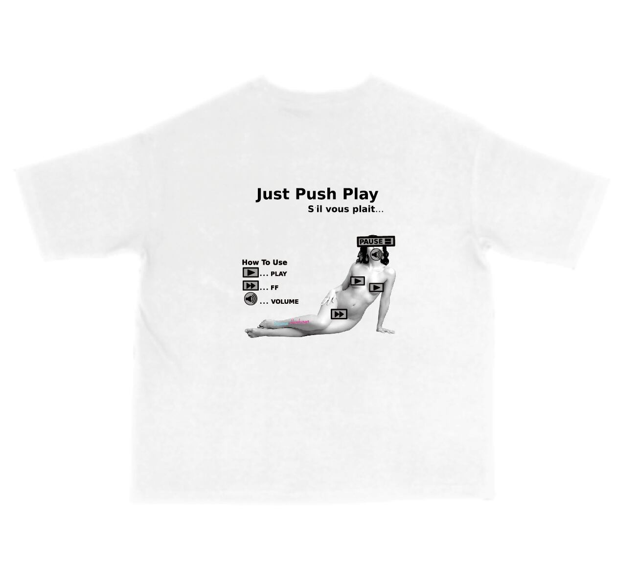 Just Push Play T-SHIRT - WHITE
