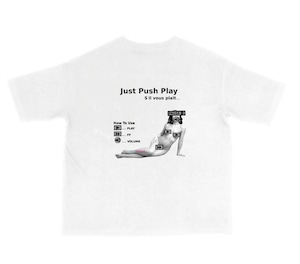 Just Push Play T-SHIRT - WHITE