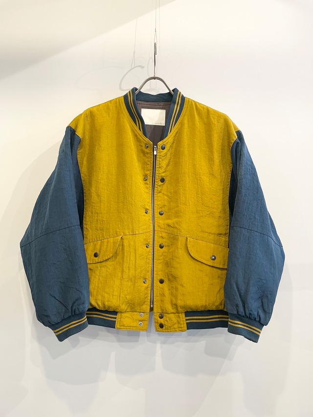 TrAnsference nylon stadium jacket - turmeric/dull blue