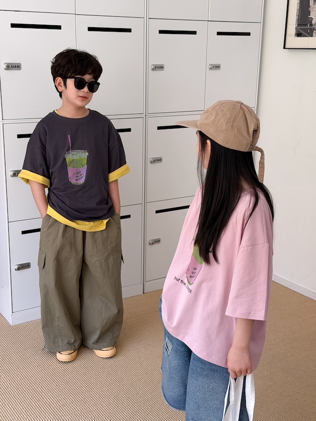【KID】キウィスムージープリント半袖Tシャツ - 15