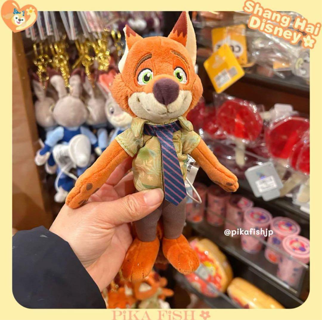 上海ディズニー限定 ズートピア ニック ジュディ ぬいぐるみキーホルダー 上海】ニック ズートピア ぬいぐるみキーホルダー 上海ディズニー