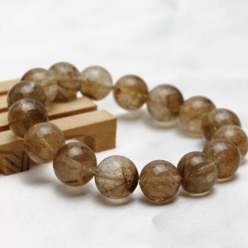 プラチナルチルクォーツ ブレスレット 13mm おまかせ便 211-4626