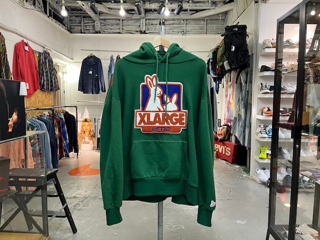 FR2 × XLARGE CHENILLE SWEAT HOODIE GREEN XL 57778