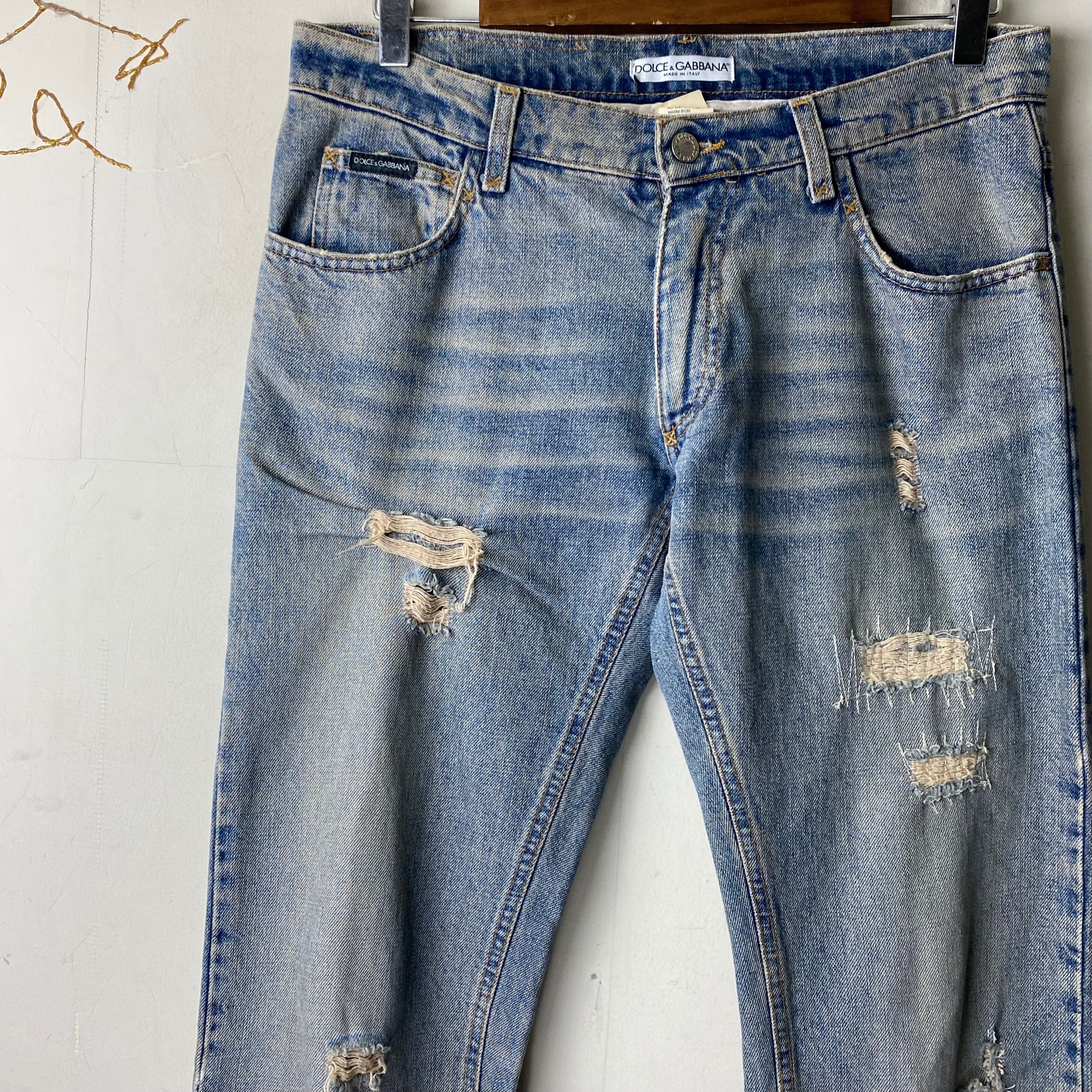vintage DOLCE&GABBANA distressed denim pants | NOIR ONLINE