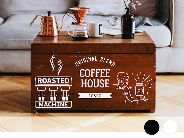 チョークアート風COFFEEウォールステッカーmini