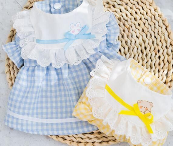 《予約》3101451 ひょっこりアニマルのチェックワンピース