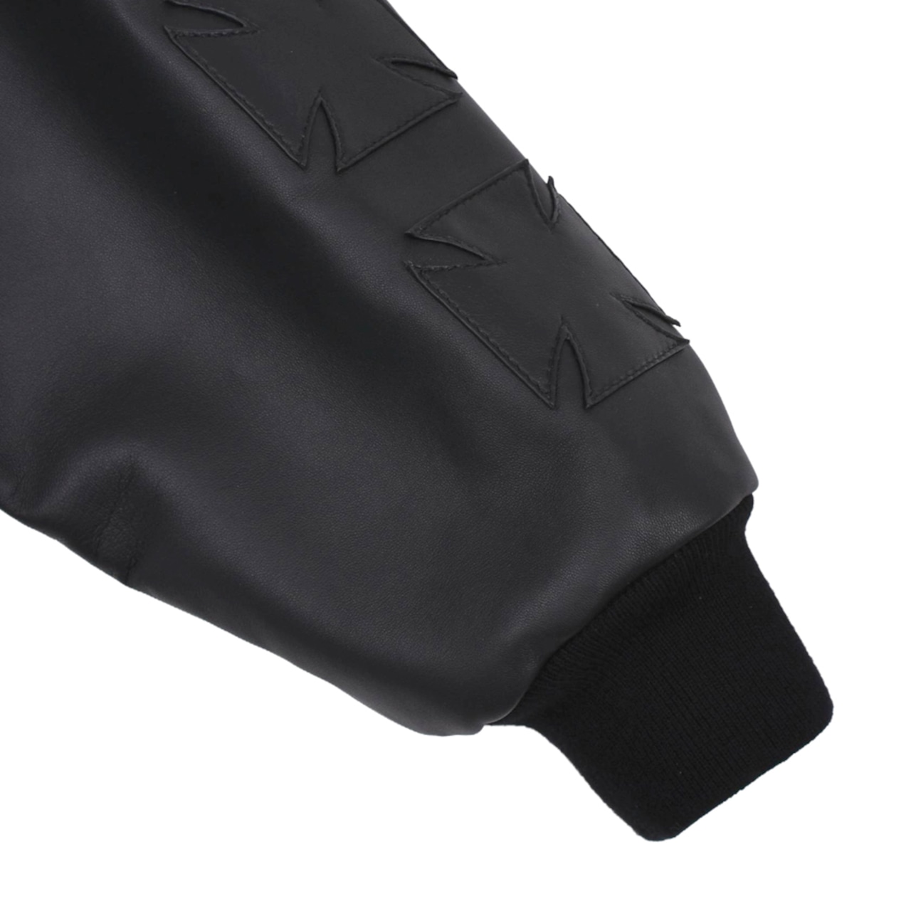 【VETEMENTS】BIKER CROSS EMBROIDERED VARSITY JACKET - 11