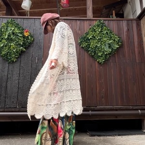 コットンレースカーディガン