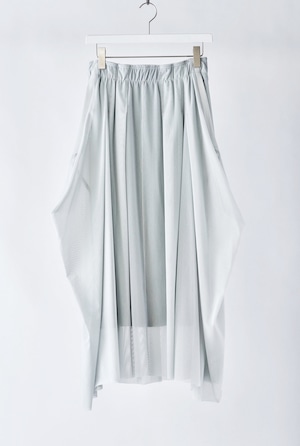 ナイロンパワーネットロングスカート グレー