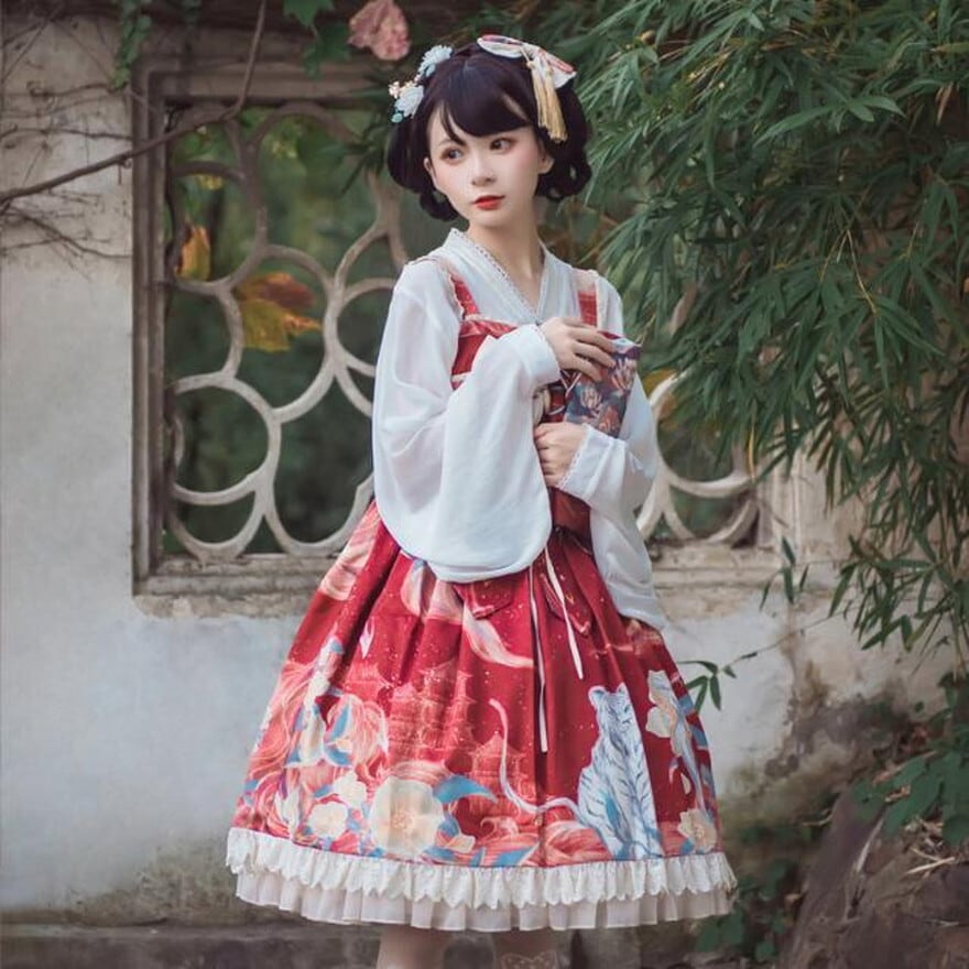 SEASONZ 華ロリ 中華ロリータ チャイナ風 ジャンパースカ?ト チャイナ