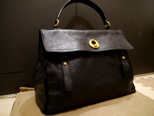 希少サイズ美品◆YSL イヴサンローラン MUSE TWO ミューズトゥ レザー トート ハンド バッグ 黒◆ サンローランパリでも大人気のMUSE TWO♪
