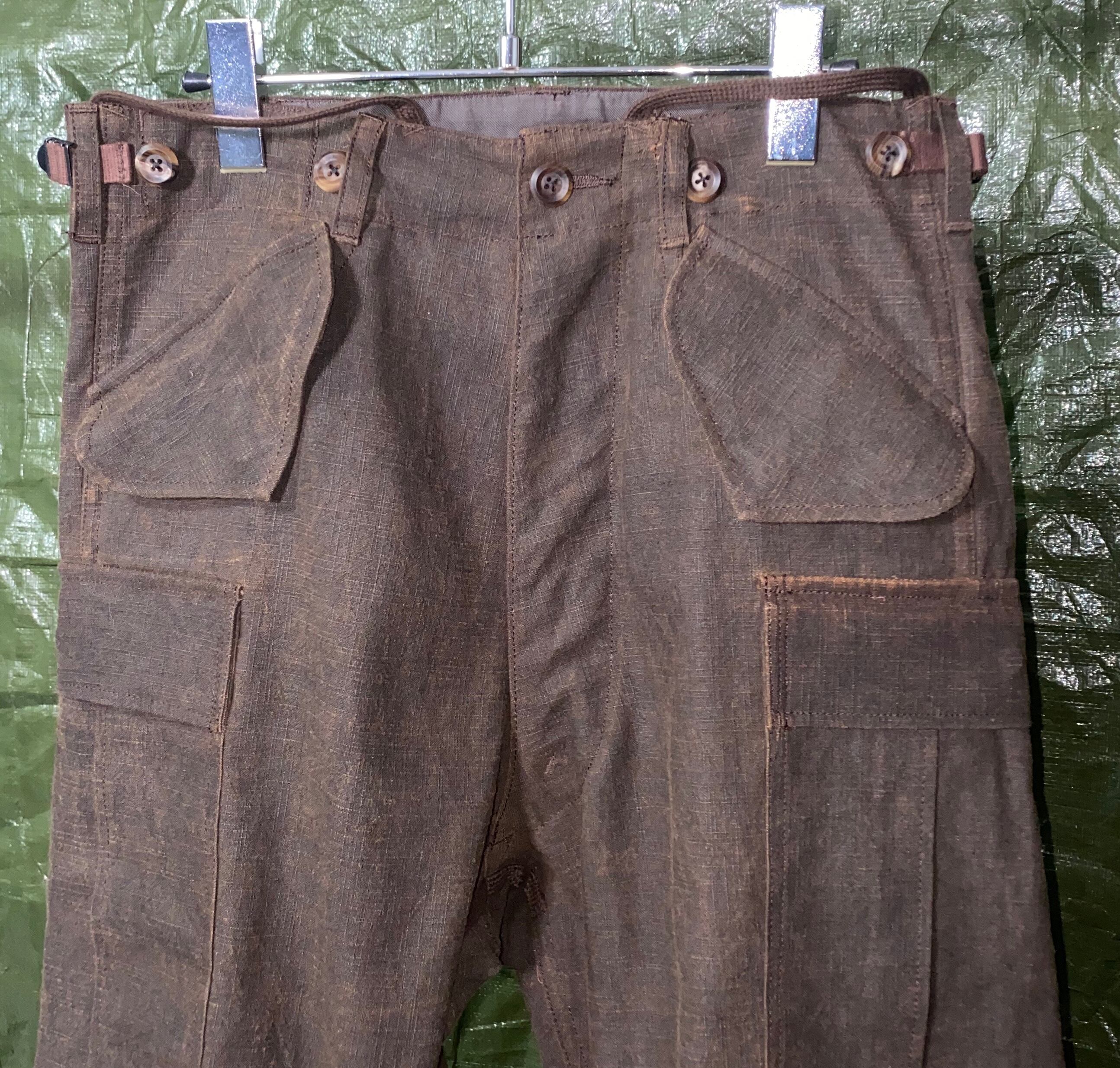 beaugan mud dyed cargo trousers M-65メンズ