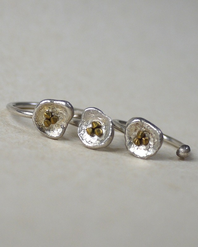 unfold ring :brass/silver